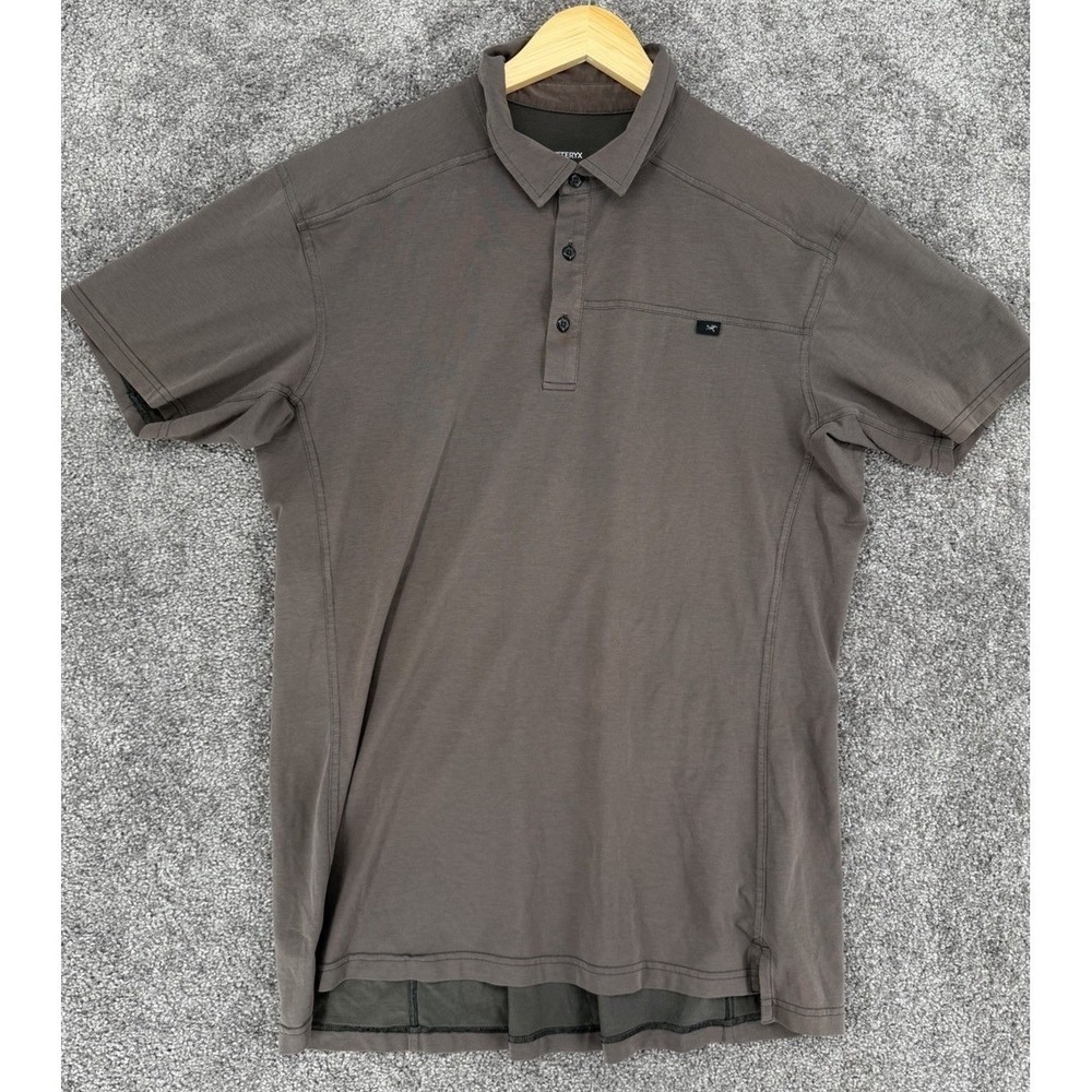 Arc'teryx Men's Captive DryTech Cotton Blend Polo Shirt  Penumbra XL